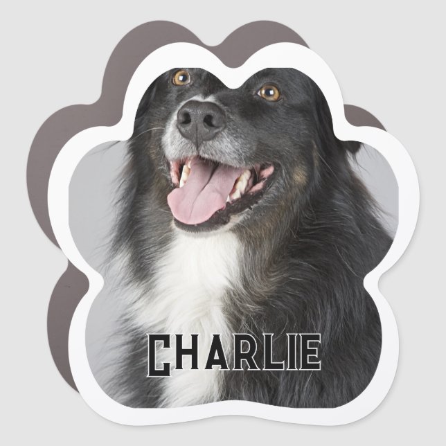 Create Your Own Pet Dog Photo Car Magnet (Front)