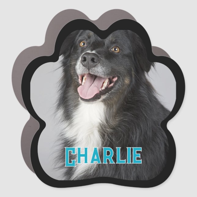 Create Your Own Pet Dog Photo Car Magnet (Front)