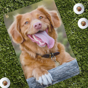 Create Your Own Pet Dog Photo Golf Towel