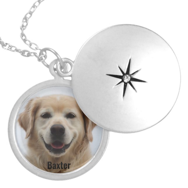 Create Your Own Pet Dog Photo Locket Necklace (Front)