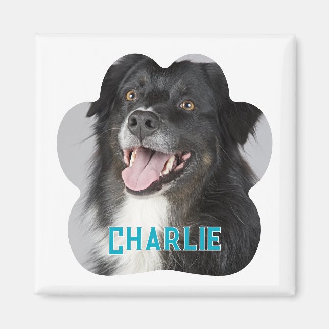 Create Your Own Pet Dog Photo Magnet (Front)
