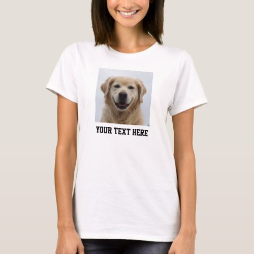 Create Your Own Pet Dog Photo Name T_Shirt