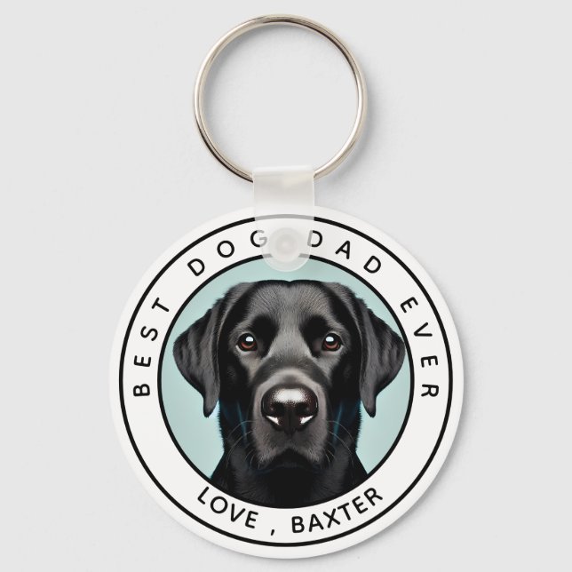 Create Your Own Pet Dog Photo Personalized Keychain (Front)
