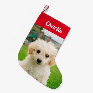Create Your Own Pet Dog Photo Small Christmas Stocking