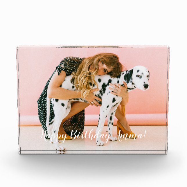 Create Your Own Pet Lover Keepsake Gemstone Photo Block (Front)