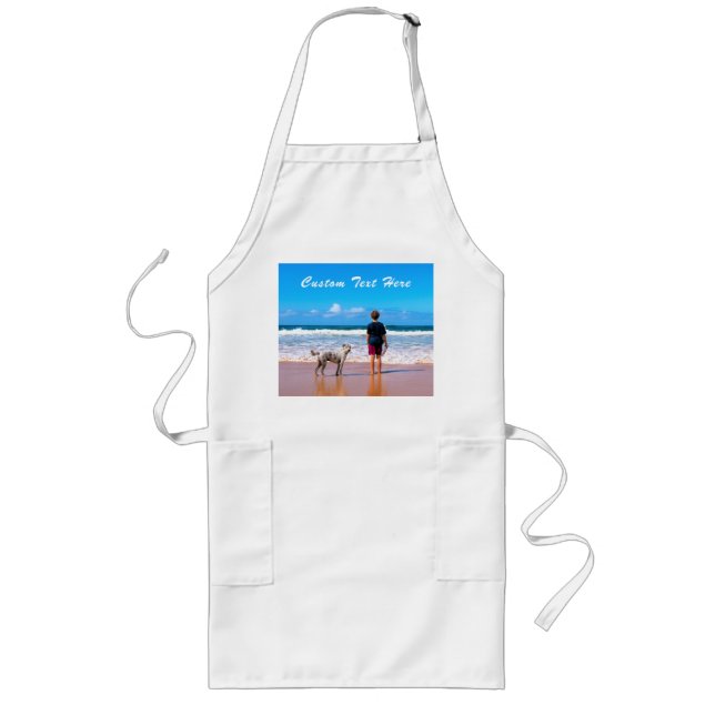 Create Your Own Pet Photo Apron Gift Custom Text (Front)