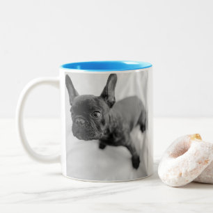 Create Your Own Pet Photo Black and White Two-Tone Coffee Mug