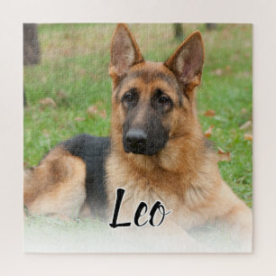 Create Your Own Pet Photo Custom Picture Name Jigsaw Puzzle