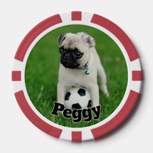 Create Your Own Pet Photo Custom Picture Name Poker Chips