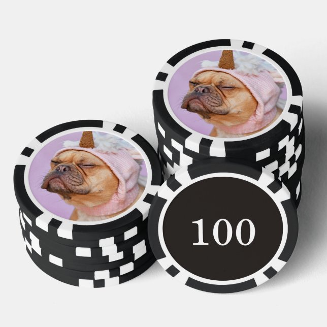 Create Your Own Pet Photo Custom Picture Poker Chips (Stack)