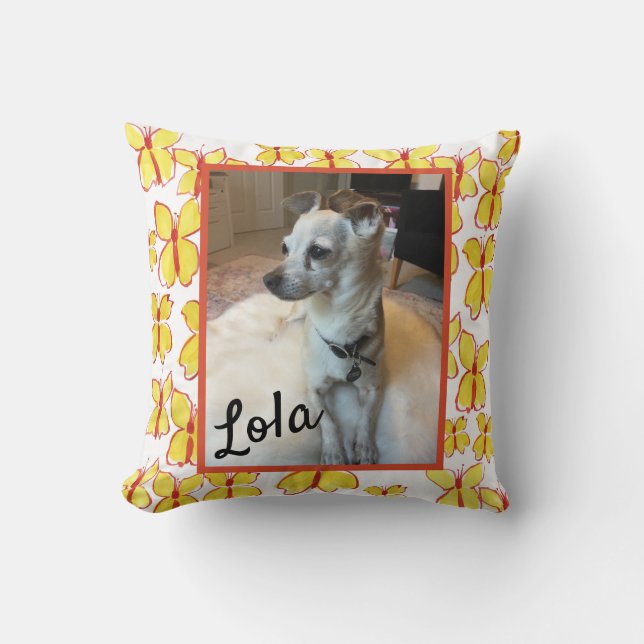 Create Your Own Pet Photo Framed Throw Pillow (Front)