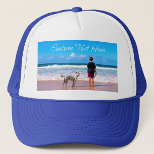 Create Your Own Pet Photo Hat Gift Custom Text
