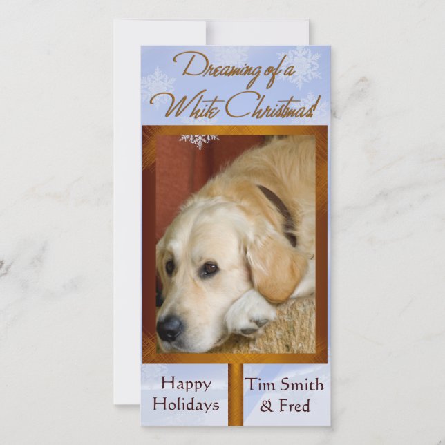 Create your own pet photo holiday card (Front)