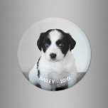 Create Your Own Pet Photo Name and Year Magnet<br><div class="desc">Create your own cute custom magnet featuring your pet photo and text. Easily add your dog/cat/furbaby photo, name and year in the sidebar. The text will appear over the bottom of your photo in curved white text. Makes a great stocking stuffer for family pet lovers and a wonderful keepsake for...</div>