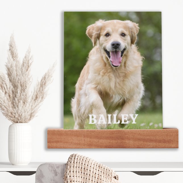 Create Your Own Pet Photo Personalized Dog Lover Picture Ledge (Creator Uploaded)