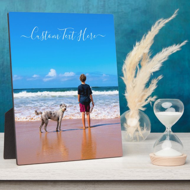 Create Your Own Pet Photo Plaque Personalized Text (Side)