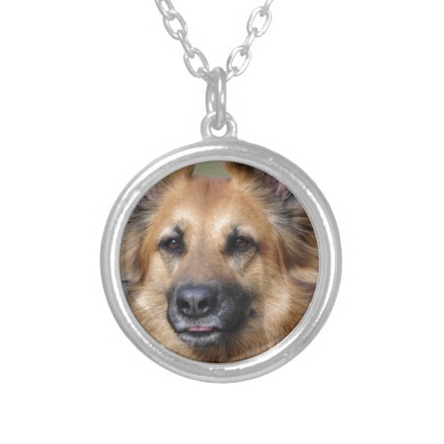 Create your own pet photo silver plated necklace