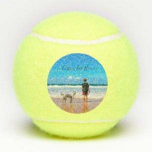 Create Your Own Pet Photo Tennis Balls Custom Text