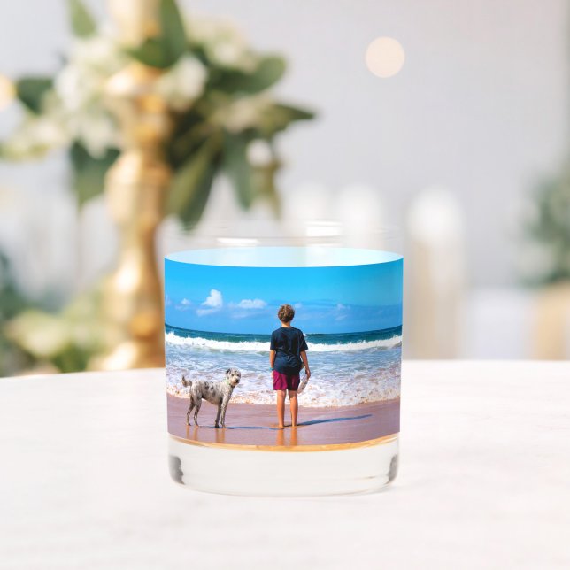 Create Your Own Pet Photo Whiskey Glass (Insitu (Wedding))