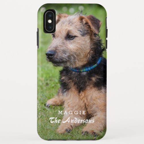 Create Your Own Pet Photo with Custom Name iPhone XS Max Case