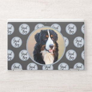 Create Your Own Pet Portrait Photo Modern Gray HP Laptop Skin