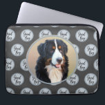 Create Your Own Pet Portrait Photo Modern Gray Laptop Sleeve<br><div class="desc">Celebrate your love for dogs with this heart-melting good boy dog portrait, featuring a charming expression that captures every bit of canine sweetness. Perfect for anyone who adores pets, this design makes a wonderful cute dog lover gift with its irresistible fluffy puppy face and warm personality. It highlights the gentle...</div>