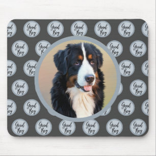 Create Your Own Pet Portrait Photo Modern Gray Mouse Pad