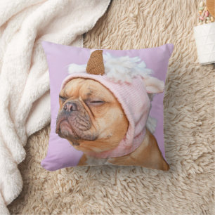 Create Your Own Pet Two Photo Custom Picture Throw Pillow