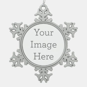 Create Your Own Pewter Snowflake Ornament by zazzle_templates at Zazzle