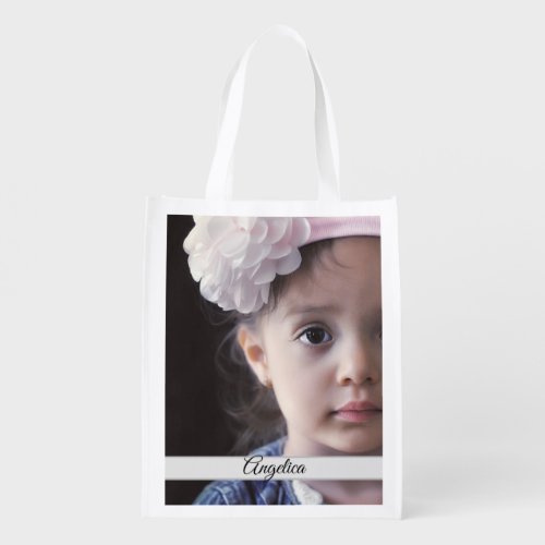 Create Your Own Photo 2 Personalized Grocery Bag