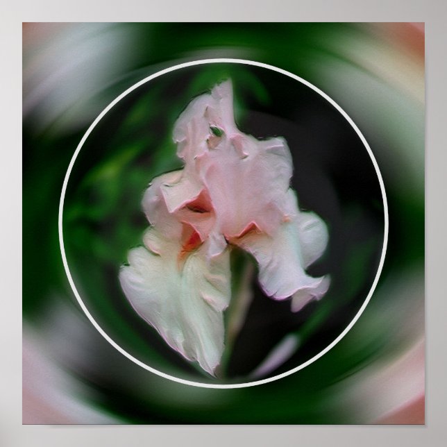 Create Your Own Photo Abstract Art Swirls Frame Poster (Front)