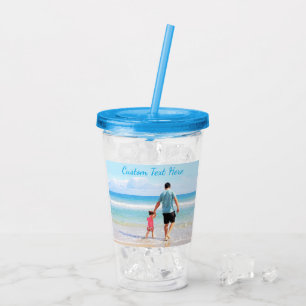Create Your Own Photo Acrylic Tumbler Custom Text