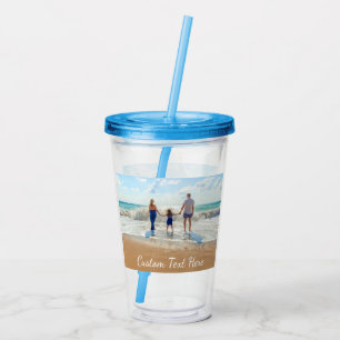 Create Your Own Photo Acrylic Tumbler Custom Text
