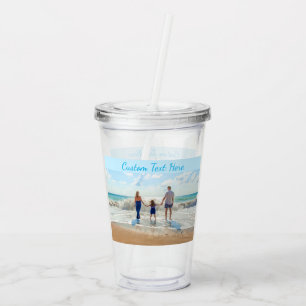 Create Your Own Photo Acrylic Tumbler with Text