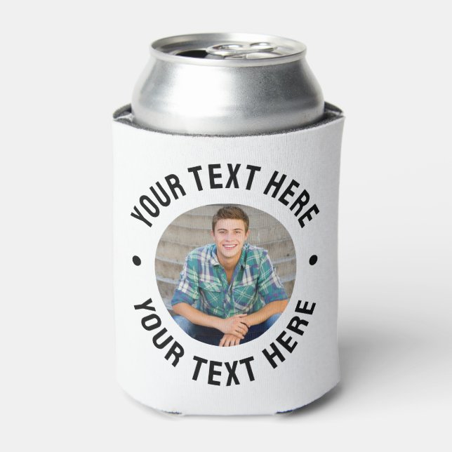 Create Your Own Photo And Text Can Cooler (Can Front)