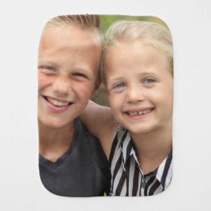 Create your own photo baby burp cloth