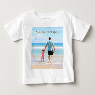 Create Your Own Photo Baby T-Shirt Custom Text