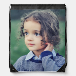CREATE YOUR OWN PHOTO backpack drawstring bag