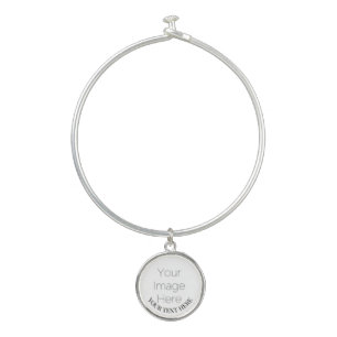 create your own photo Bangle Bracelet With Charm