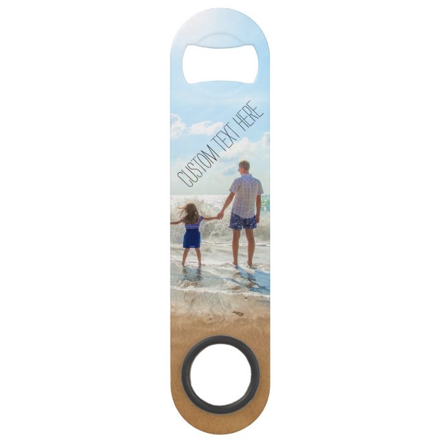 Create Your Own Photo Bar Key Gift Custom Text (Front)