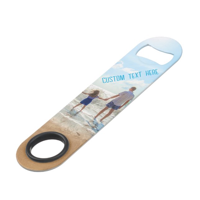 Create Your Own Photo Bar Key Personalized Text (Back Angled)