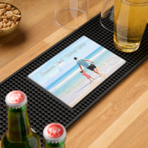 Create Your Own Photo Bar Mats Custom Text Name