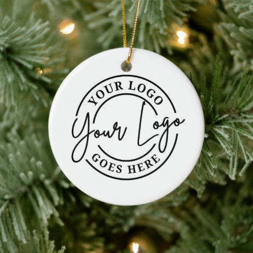 Create Your Own Photo Business Logo Ceramic Ornament