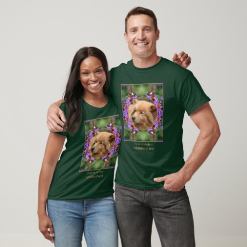 Create Your Own Photo Butterfly Aster Flower Frame T_Shirt