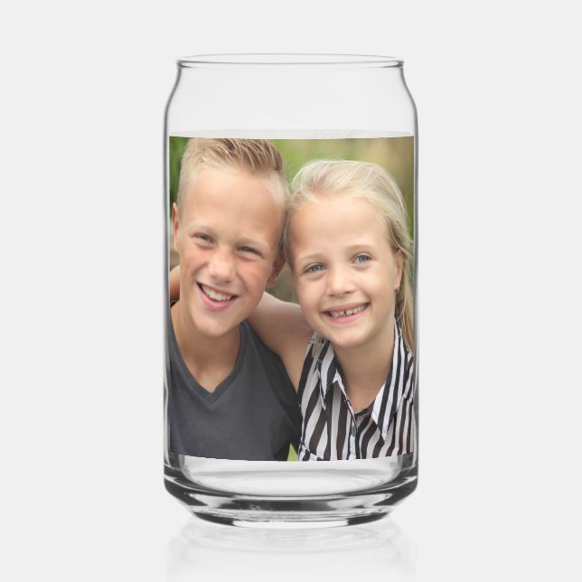 Create Your Own Photo Can Glass (Back)