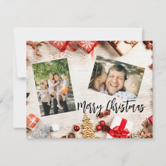 Create Your Own Photo Card, Personalized Christmas Holiday Card (Front)