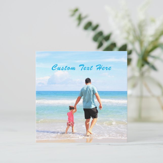 Create Your Own Photo Card Personalized Text Name (Standing Front)