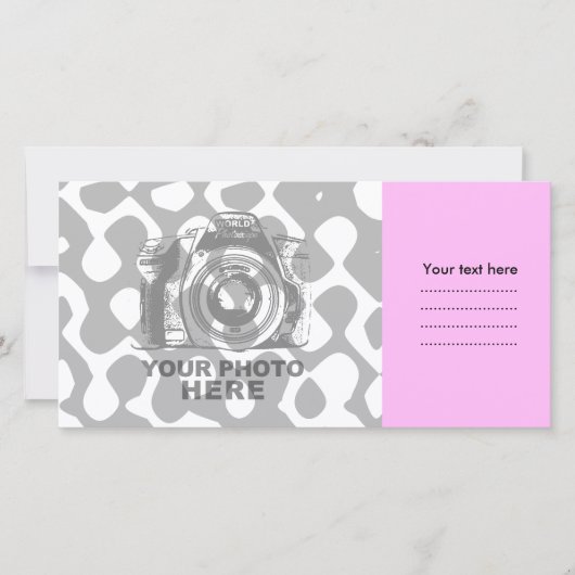 Create Your Own Photo Card Pink (Front)