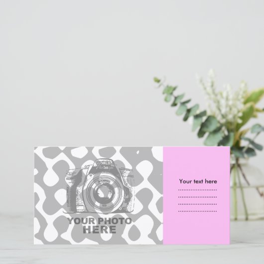 Create Your Own Photo Card Pink (Standing Front)
