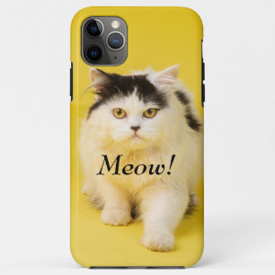 Create your own Photo Cat Meow cute yellow iPhone 11 Pro Max Case